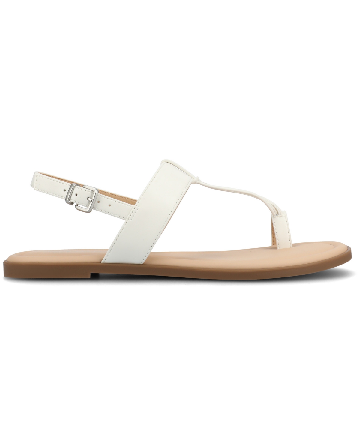 JOURNEE COLLECTION WOMEN'S GERRA T STRAP TOE RING FLAT SANDALS 