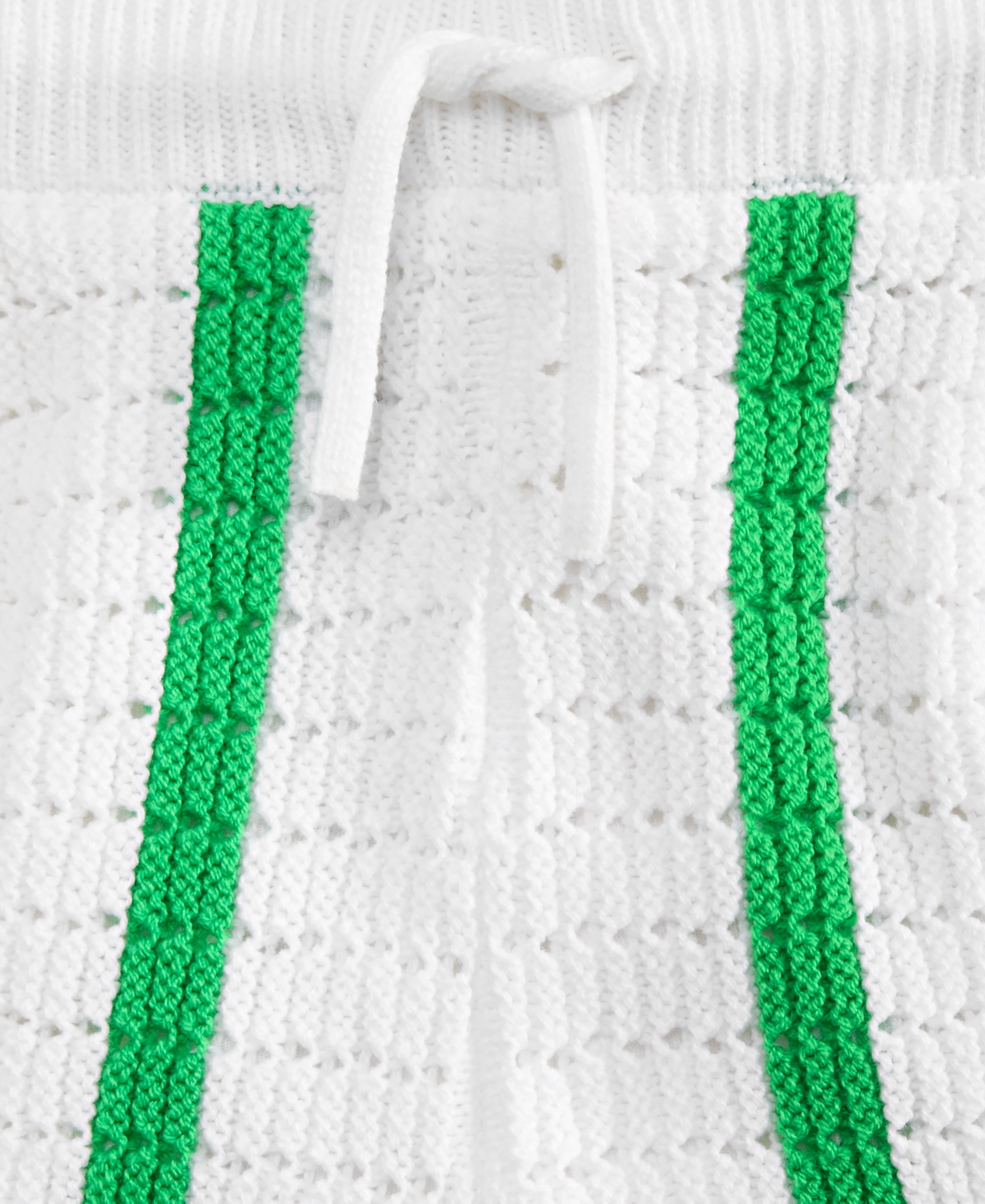 Epic Threads Big Girls Striped Crochet Knit Shorts, Exclusively At Macy's In Bright White