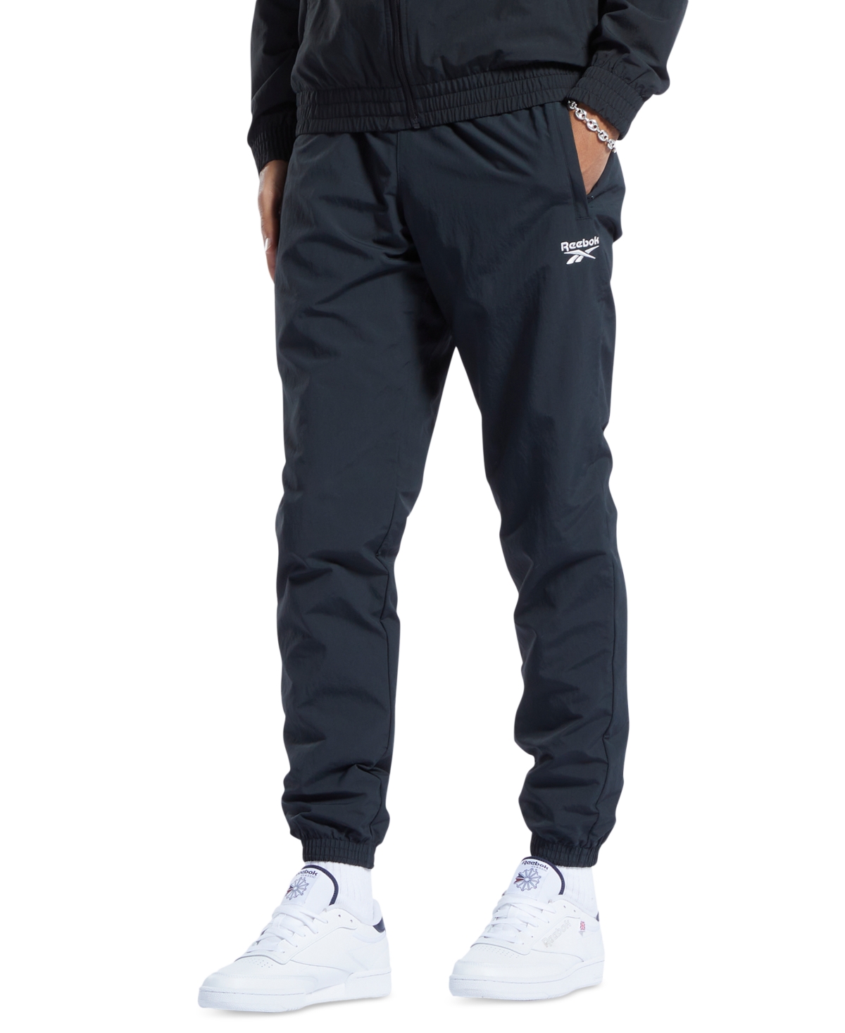 Men's Icon Regular-Fit Logo-Print Athletic Pants - Navy/red/white