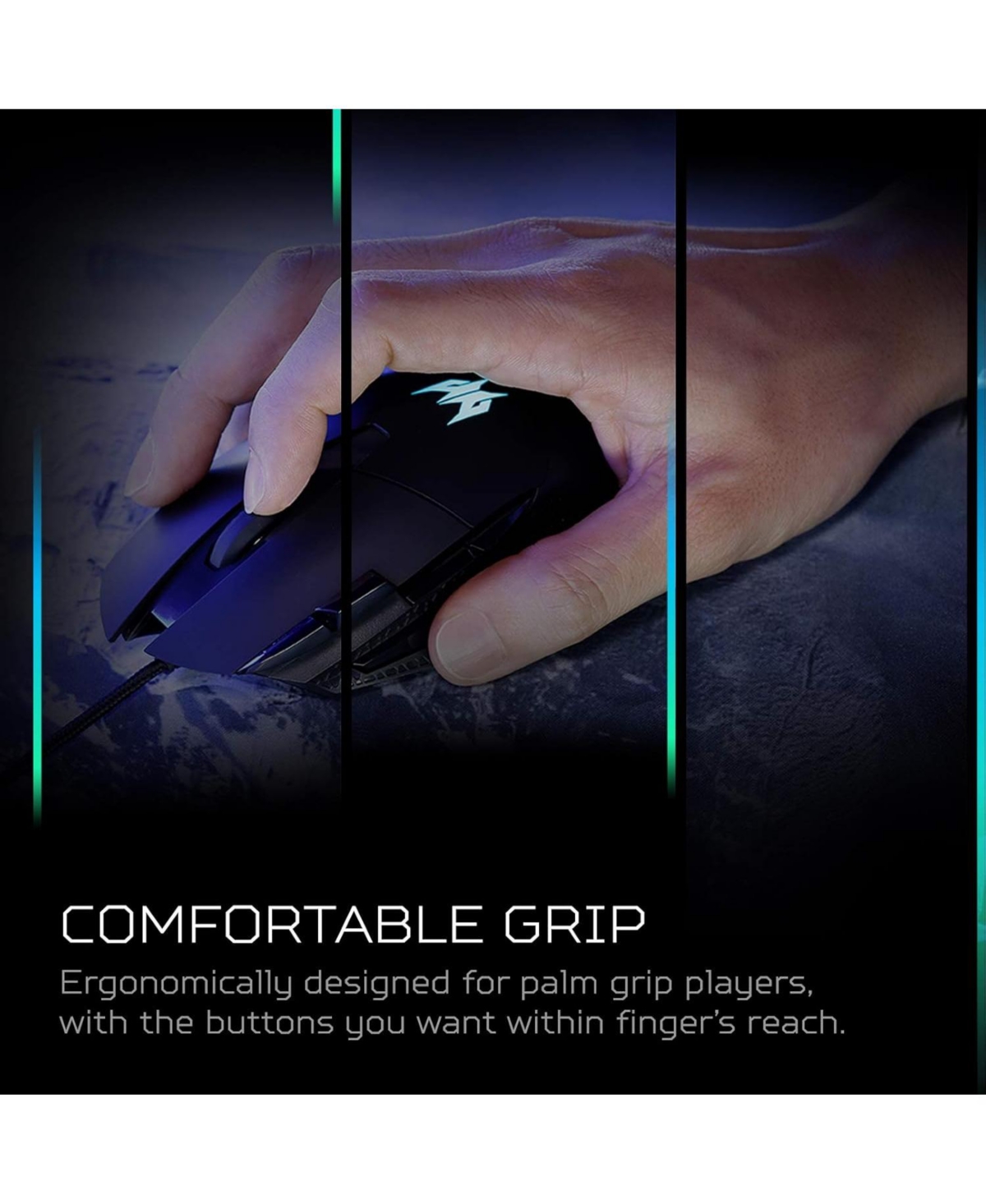 acer Predator Cestus 315 Gaming Mouse with PixArt Sensor, Adjustable Dpi & 8 Buttons Including Burst Fire
