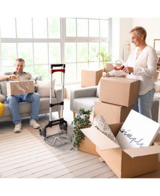 Personal MCX Folding Aluminum Hand Truck, 150lb Capacity, Black/Red