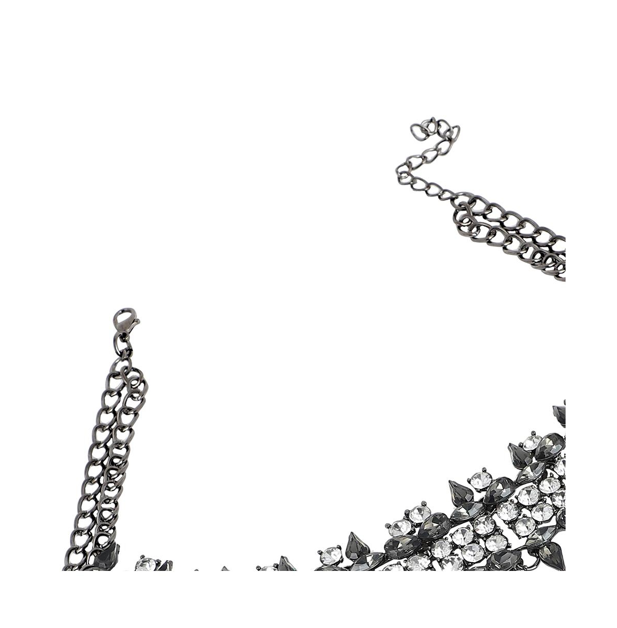 Shop Sohi Maxi Drop Necklace In Silver