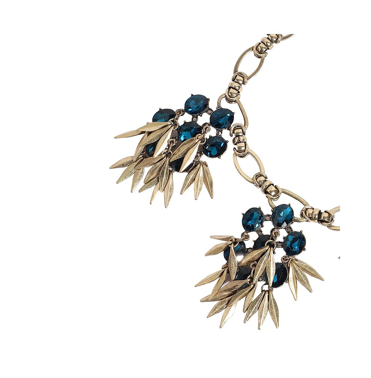 Sohi Party Stone Statement Necklace In Blue