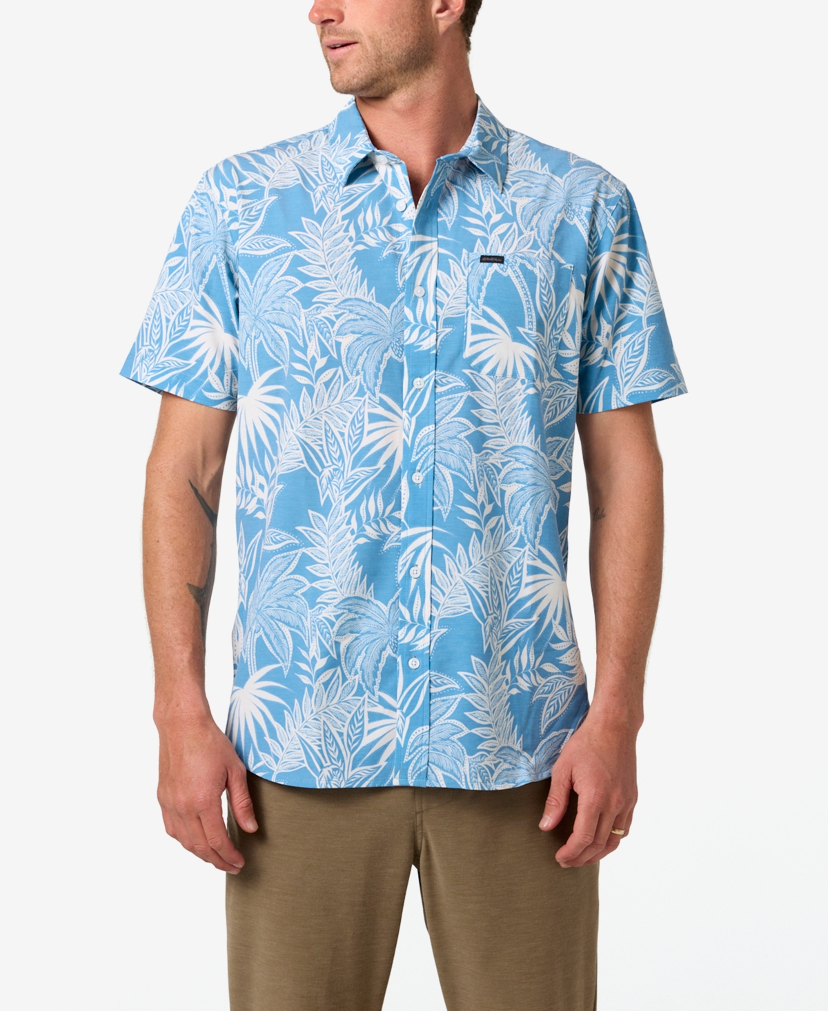 Men's Traveler Upf Traverse Short Sleeve Standard Shirt - Blue Shadow