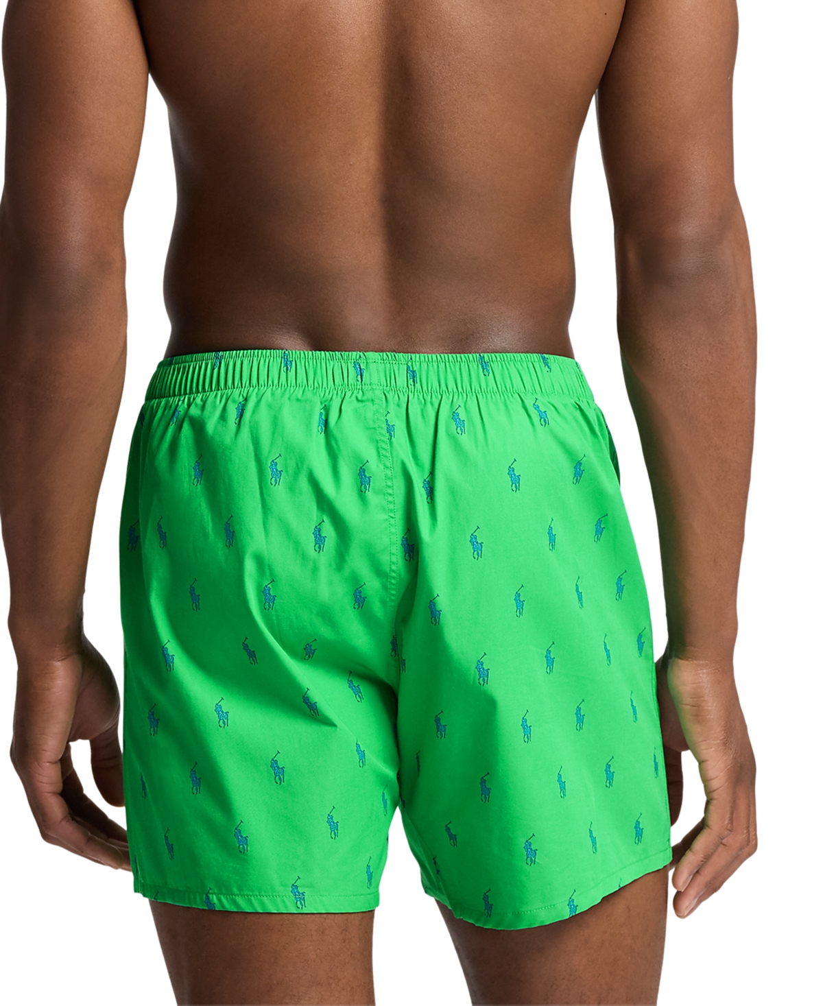 Polo Ralph Lauren Signature Pony Cotton Boxer In Grasshopper Green W,rugby Royal Aopp