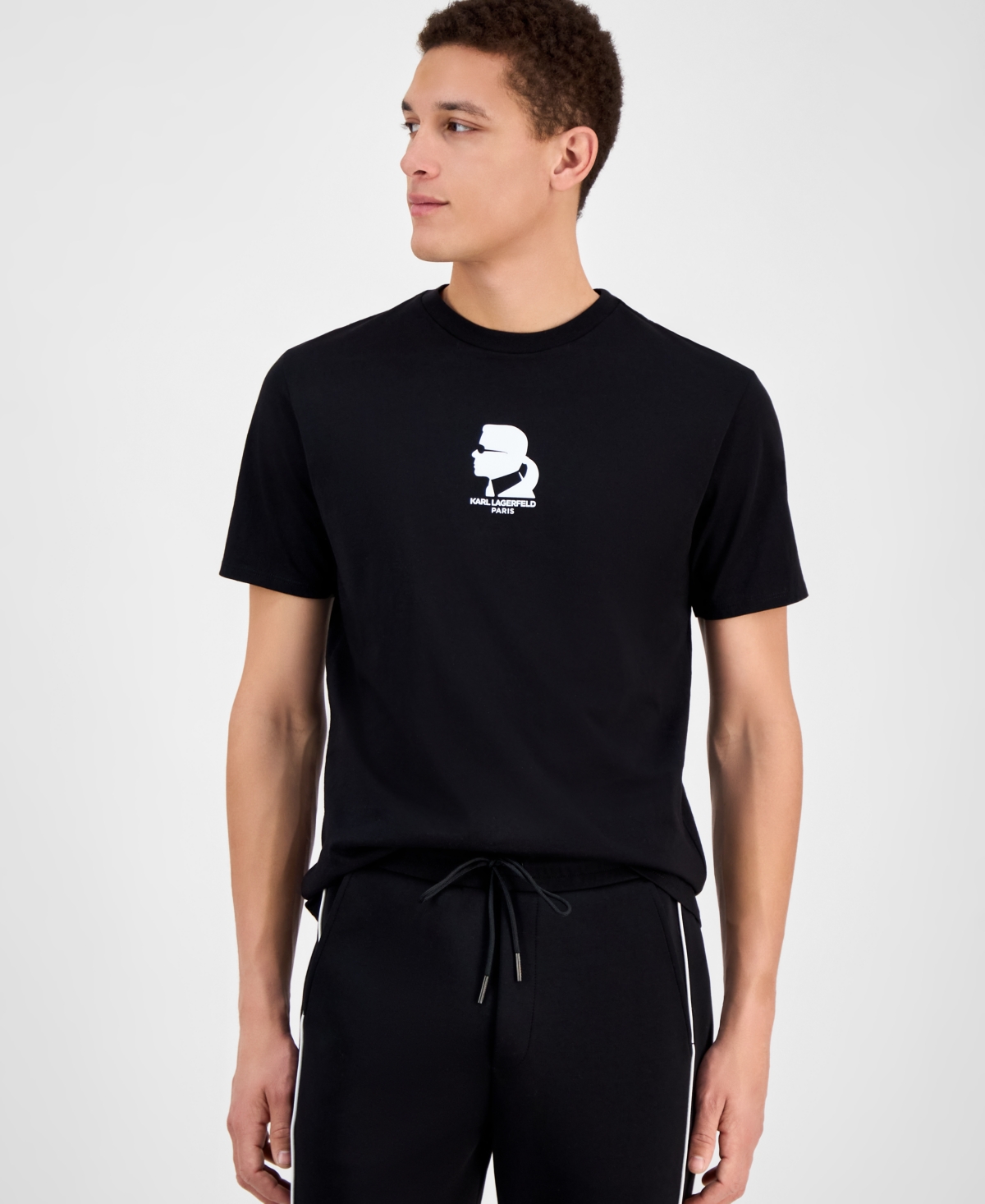 Karl Lagerfeld Men's Karl Head Graphic T-shirt In Black