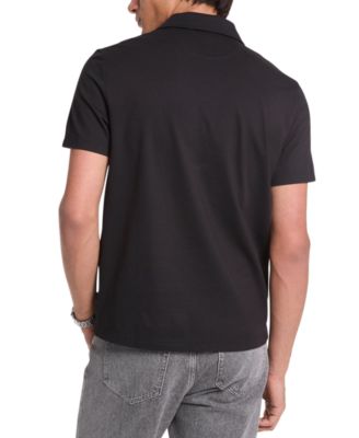 Men's Sleek Regular-Fit 1/4-Zip Piqu&eacute; Polo Shirt