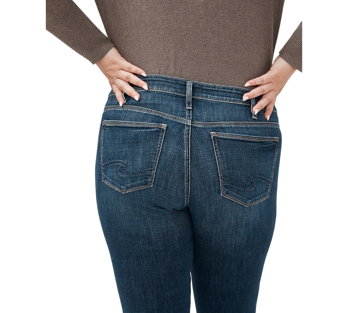 Shop Silver Jeans Co. Plus Size Suki Bootcut Denim Jeans In Indigo