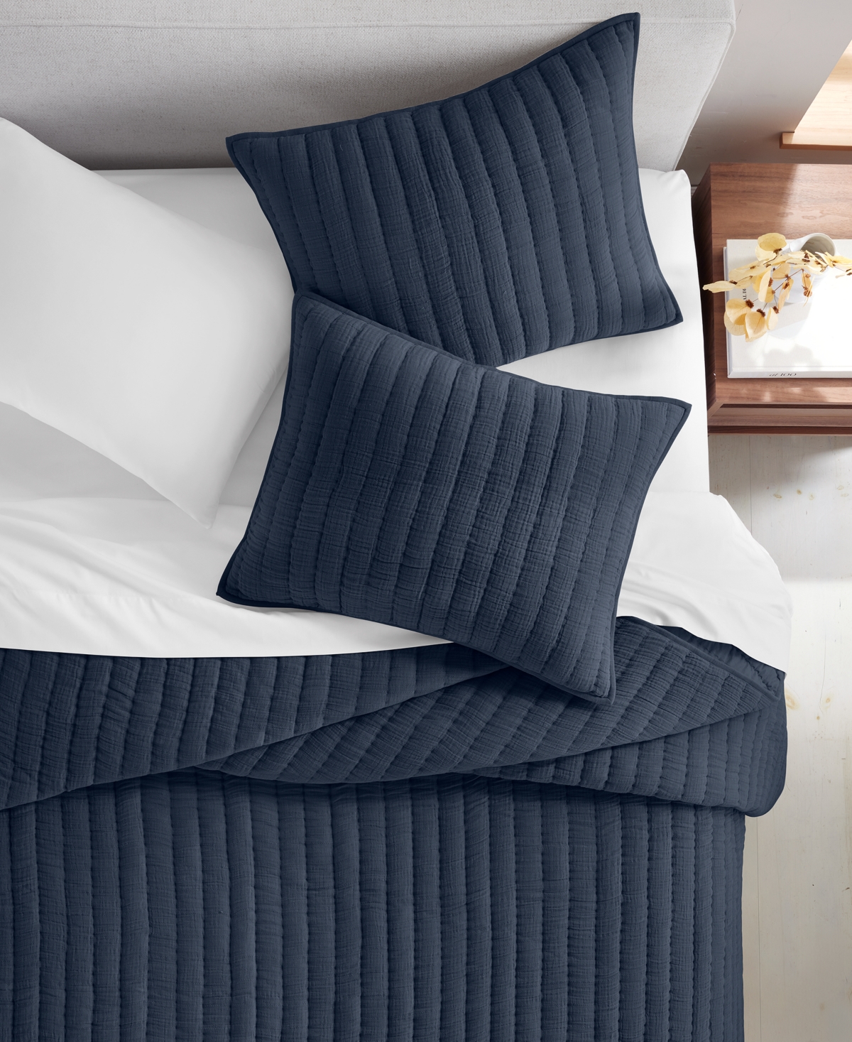 Oake Dream 3-pc. Coverlet Set, Full/queen, Exclusively At Macy's In Navy Combo