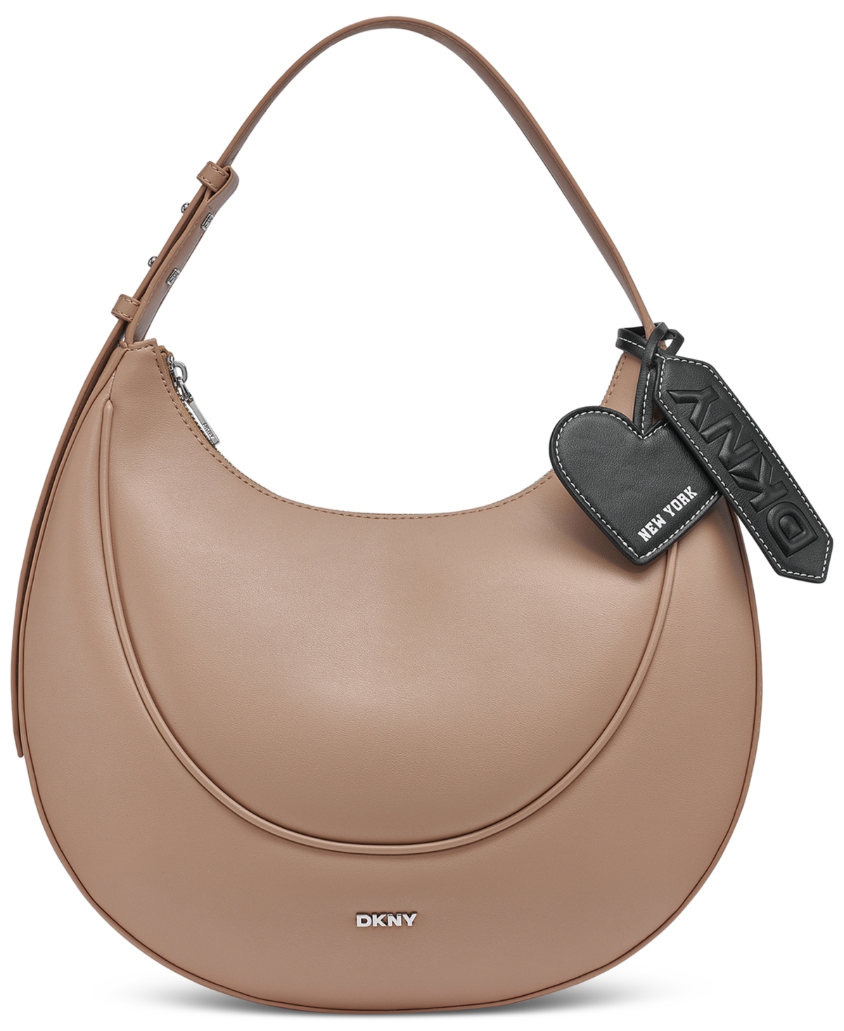 Dkny Sadie Medium Shoulder Bag In Cappuccino,black