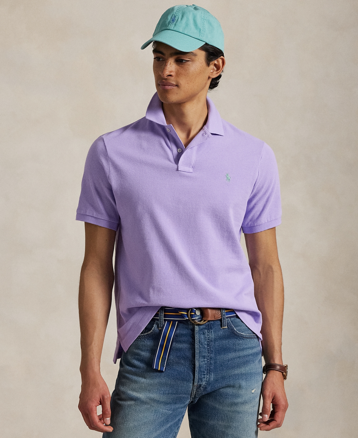 Polo Ralph Lauren Cotton Polo Shirt In Purple