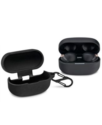 WF-1000XM4 Replacement OEM Charging Case (Black) with Silicone Case Bundle