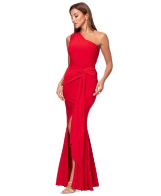 Women's Twist-Front One-Shoulder Gown