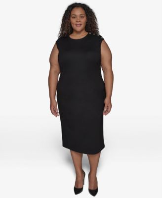 KARL LAGERFELD PARIS - Plus Size Sleeveless Sheath Dress