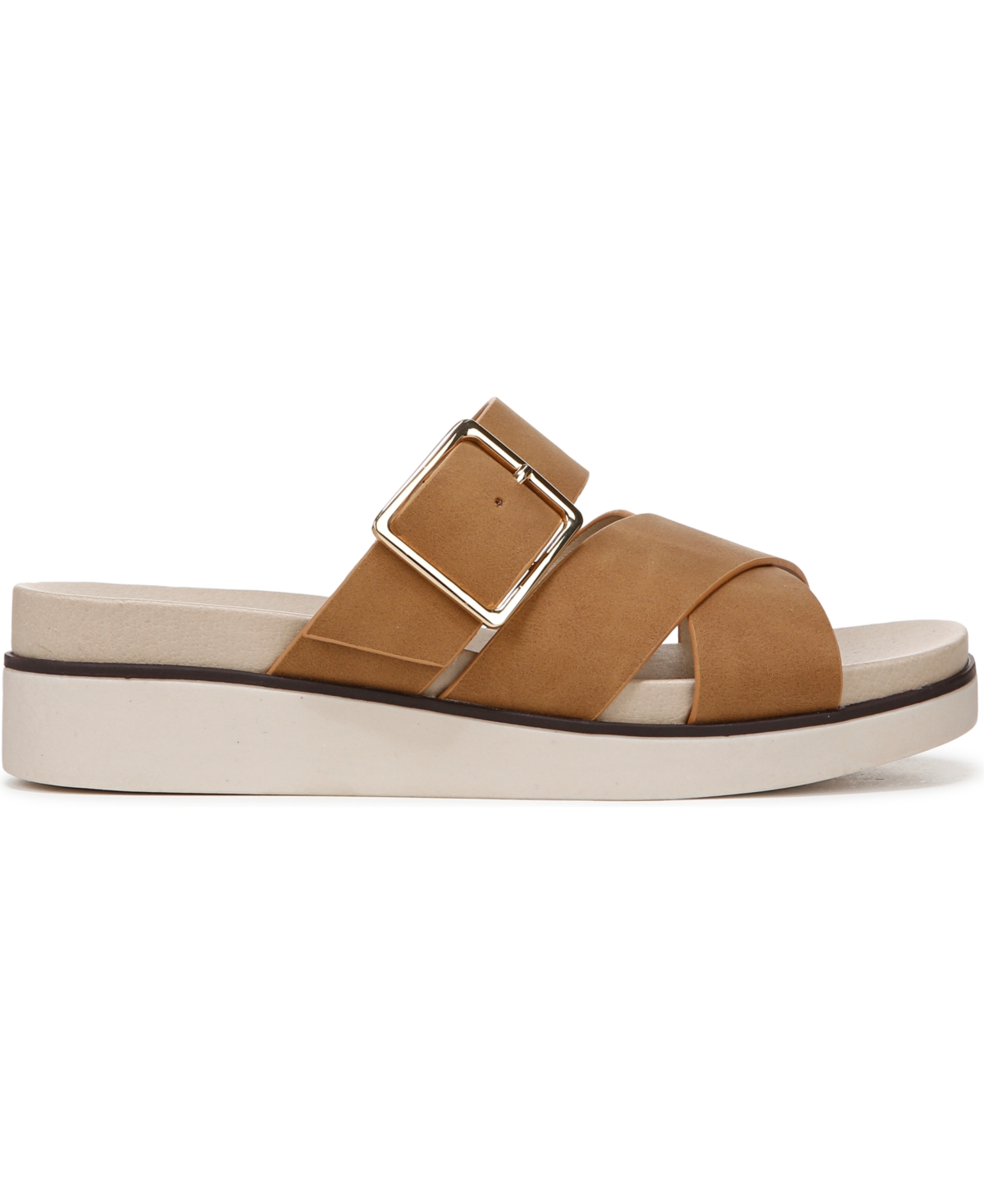 LIFESTRIDE WOMEN'S GETAWAY OPEN SQUARE TOE PLATFORM SLIDE SANDALS 