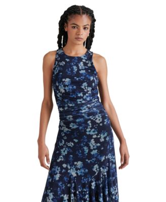 Steve Madden Women's Laney Floral-Print Asymmetrical-Hem Dress - Macy's