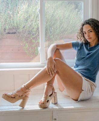 Waylan Raffia Platform Dress Sandals