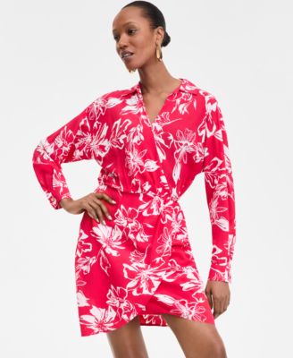 Women's Printed Twist-Front Mini Dress, Exclusively at Macy's