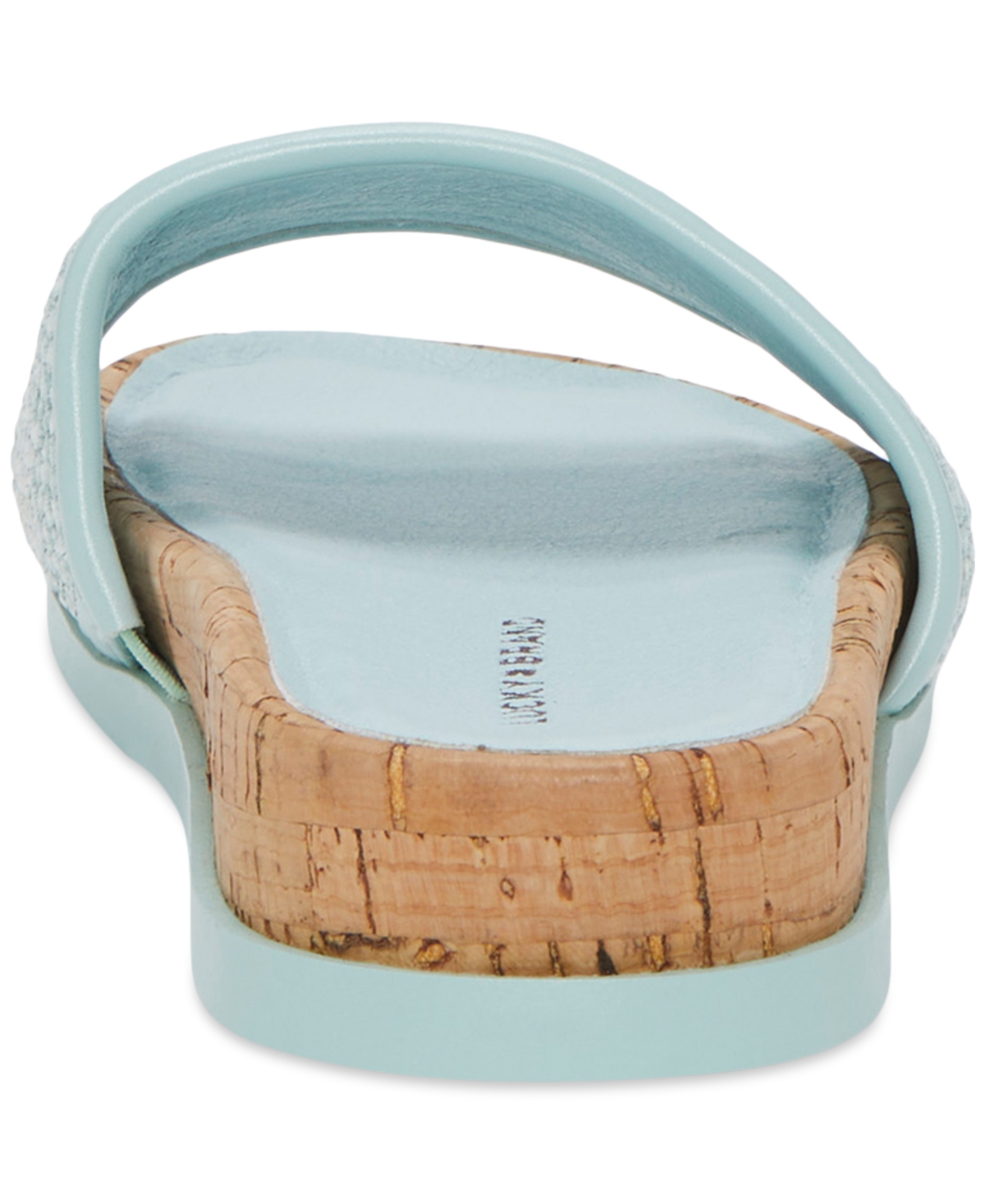 Lucky Brand Dylina Slide Sandal In Santorini Blue Raffia
