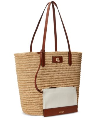 【国内発送】Lauren Ralph Lauren＊Straw Brie Tote Bag Lauren Ralph Lauren Straw Brie Tote Bag - Macy's