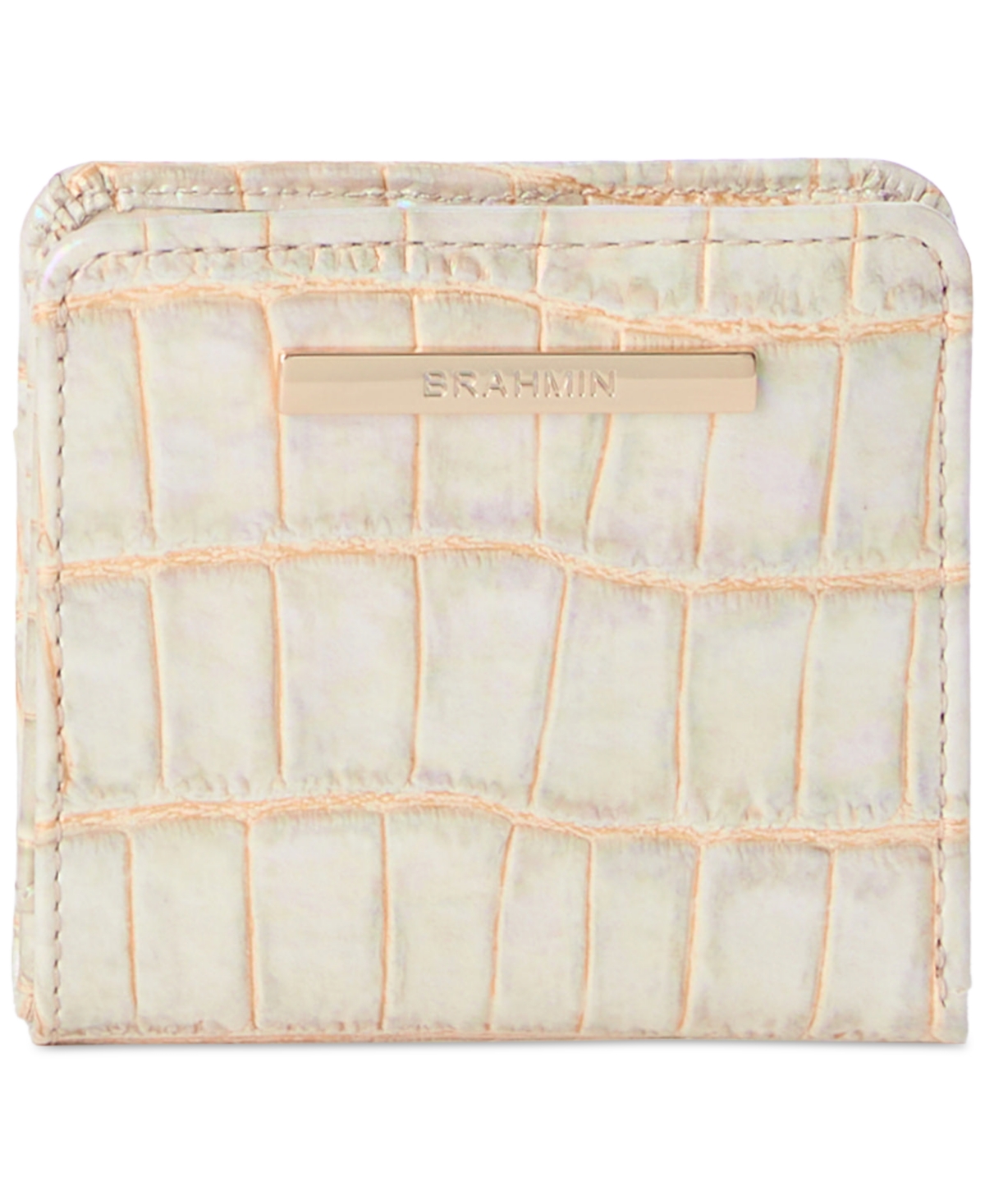 Brahmin Jane Melbourne Embossed Leather Wallet In Tiramisu