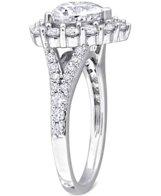 Moissanite Heart Ring (3 ct. t.w.) in Sterling Silver