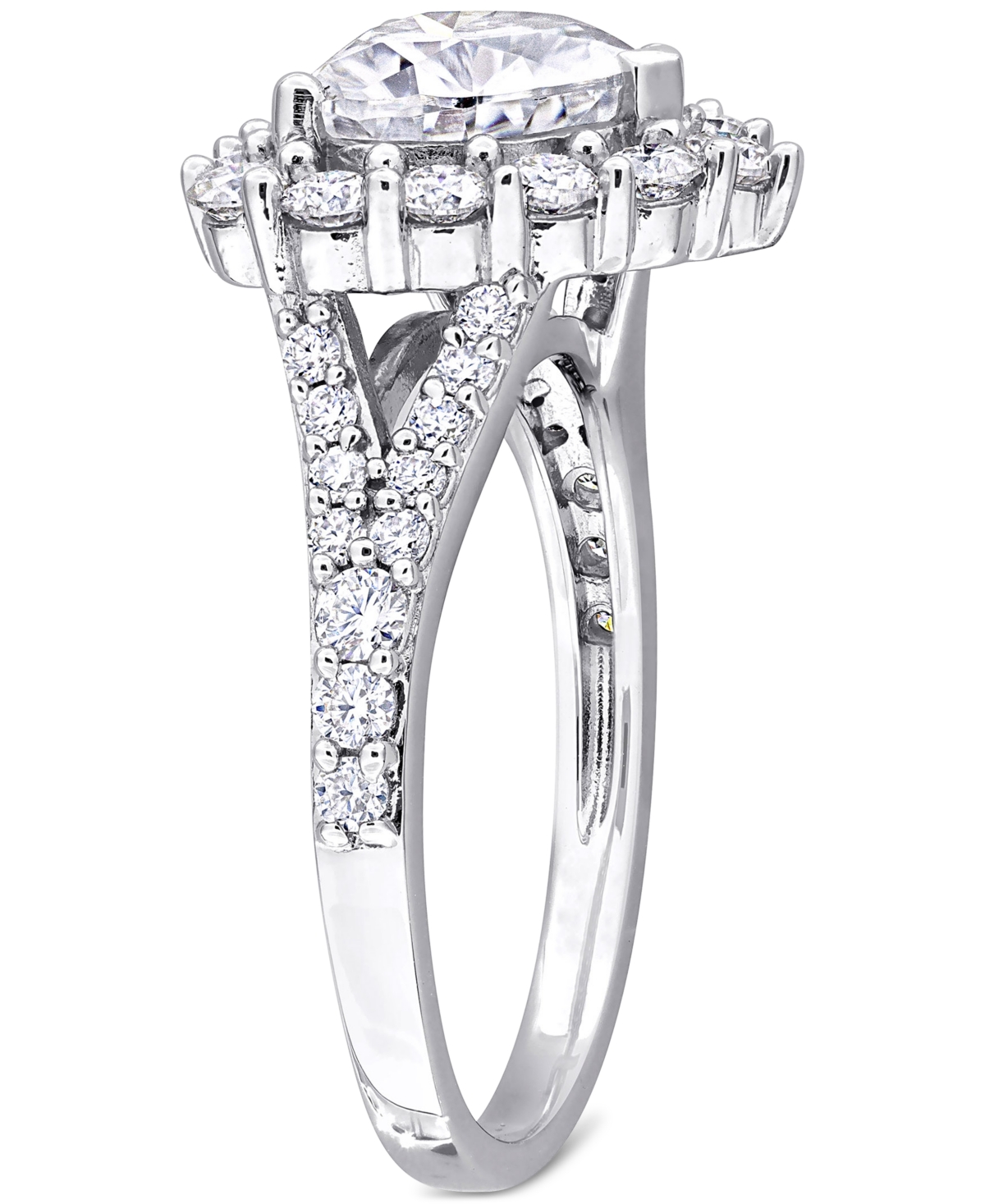 Macy's Moissanite Heart Ring (3 Ct. T.w.) In Sterling Silver In Moissanite