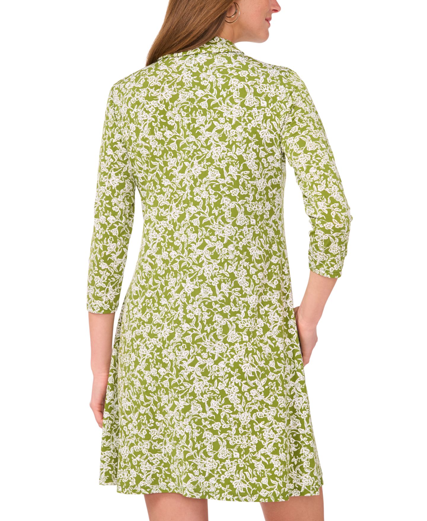 Женское платье MSK Printed Shift, цвет: Кедровый зелёный — фото 3