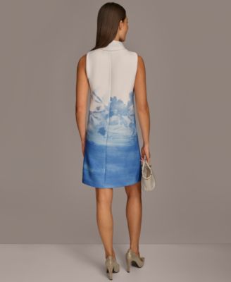 【Donna Karan New York】Funnel-Neck Sleeveless Dress Donna Karan New York Women's Funnel-Neck Shift Dress - Macy's