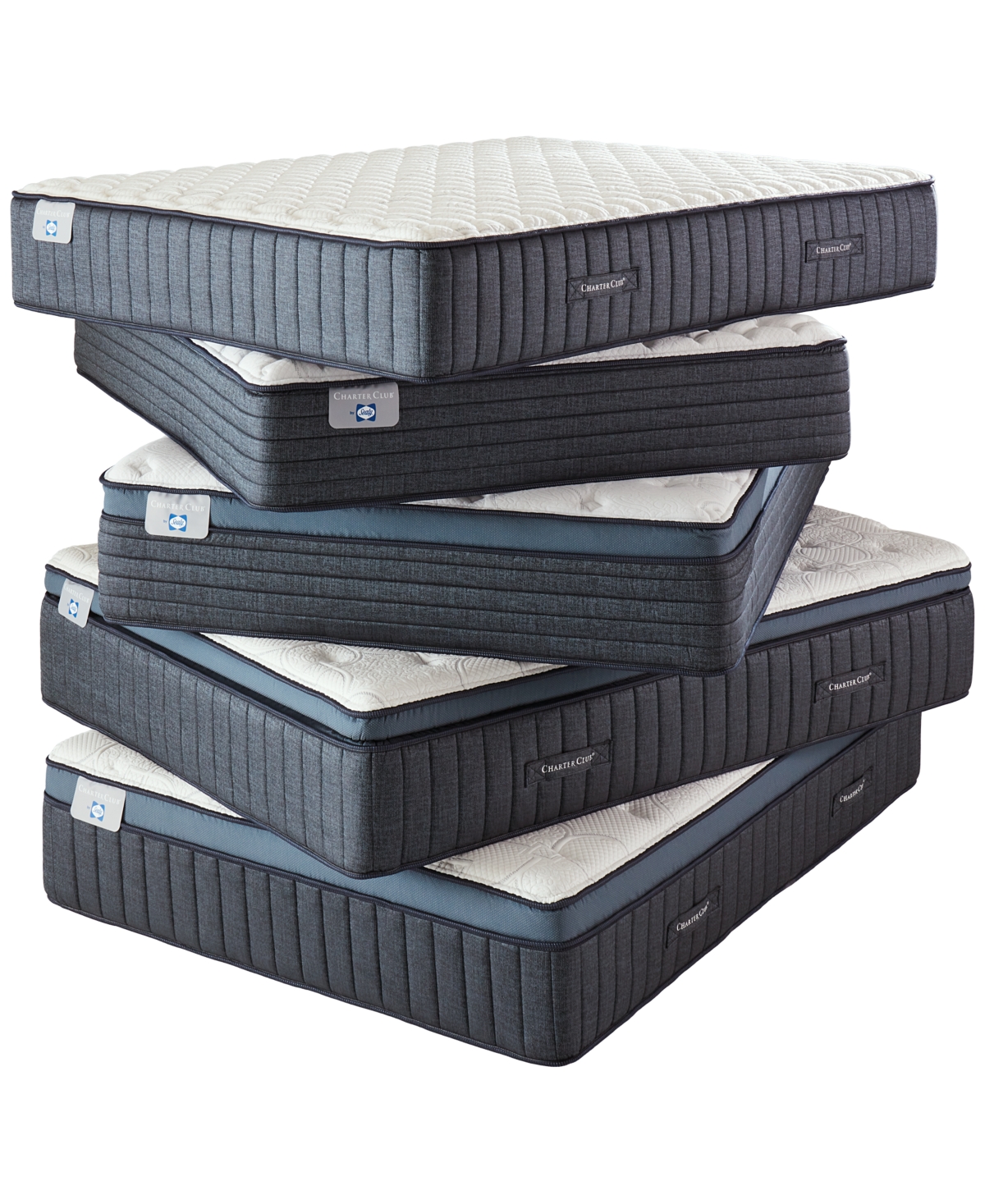 CHARTER CLUB BY SEALY MYSTIC BAY 15.5" PLUSH PILLOW TOP MATTRESS 