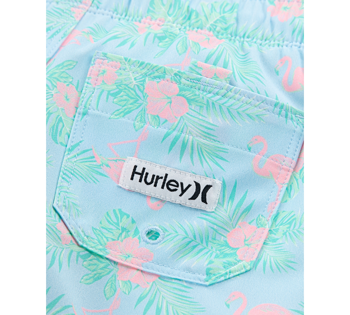 Shop Hurley Big Boys Flamingo Printed Pull-on Swim Shorts In Blue Ice,multi