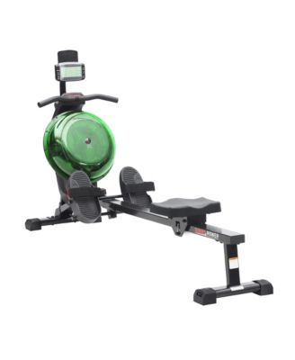 Hydro + Dual Resistance Smart Magnetic Water Rowing Machine, Green