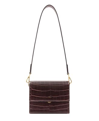 Mini Flap Croc Crossbody Bag