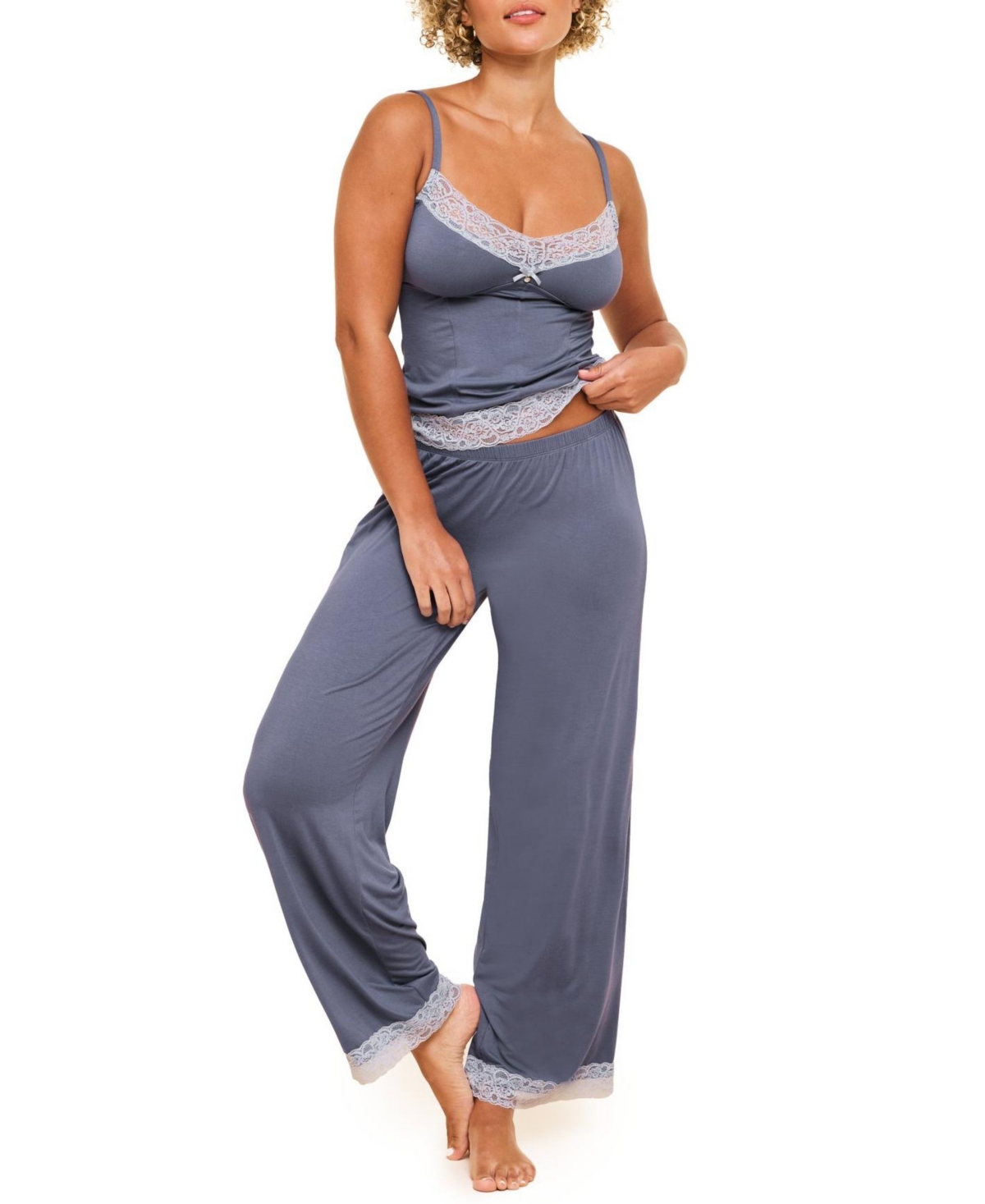Women's Suzanna Pajama Cami And Pants Set - Dark grey