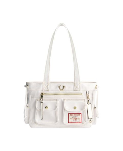 Женская сумка True Religion Multi-Pocket Denim Tote, цвет: Белый