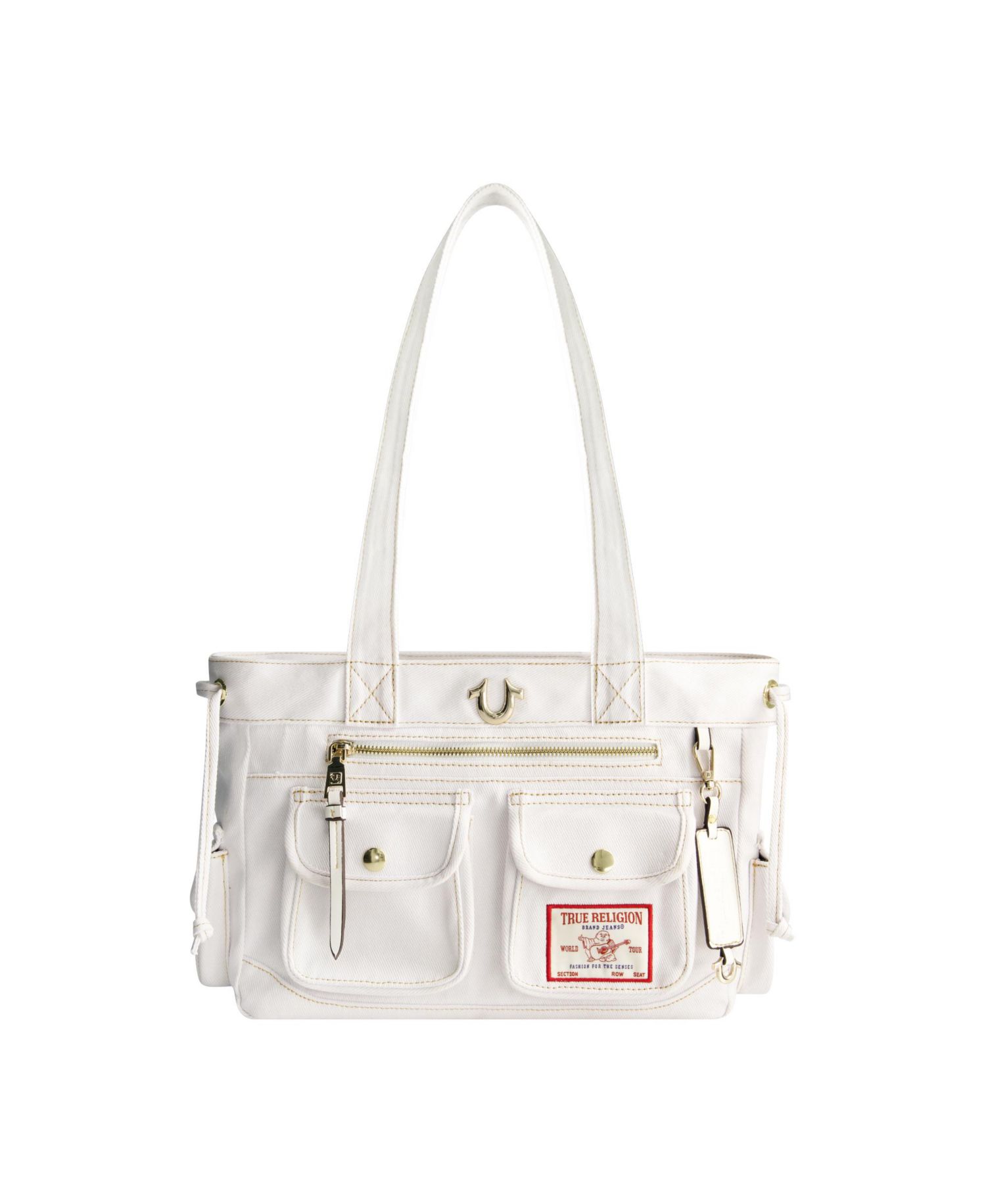 Multi-Pocket Denim Tote