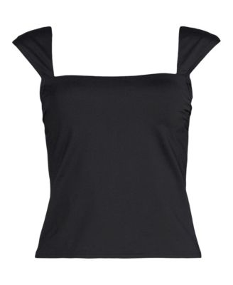 Plus Size DD-Cup Square Neck Underwire Tankini Top