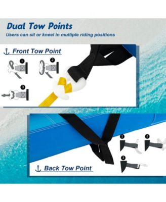 2 Person Water Sport Inflatable Towable Tubes for Boating