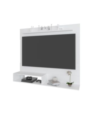 Irmo Wall-Mounted Entertainment Center with Shelves, White