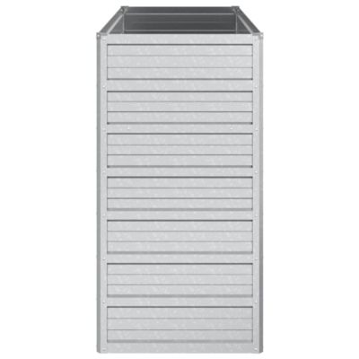Garden Raised Bed Silver Galvanized steel 39.4 x 15.7 x 30.3 in