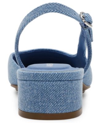 Women's Nia Block Heel Cap Toe Slingback Flats