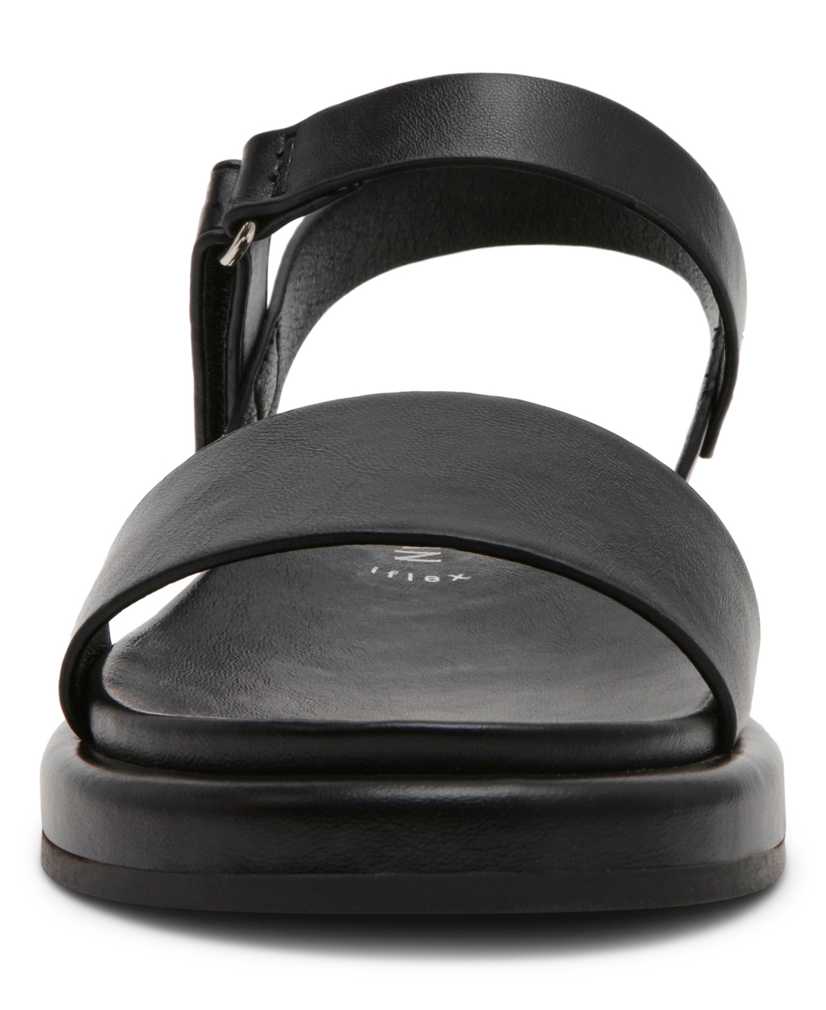 Anne Klein Women's Elani Round Toe Footbed Sandals In Black