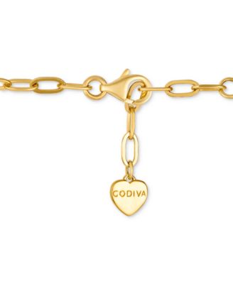 Godiva x Diamond Heart Pendant Necklace (3/4 ct. t.w.) in 14k Yellow Gold, 17" + 2" extender