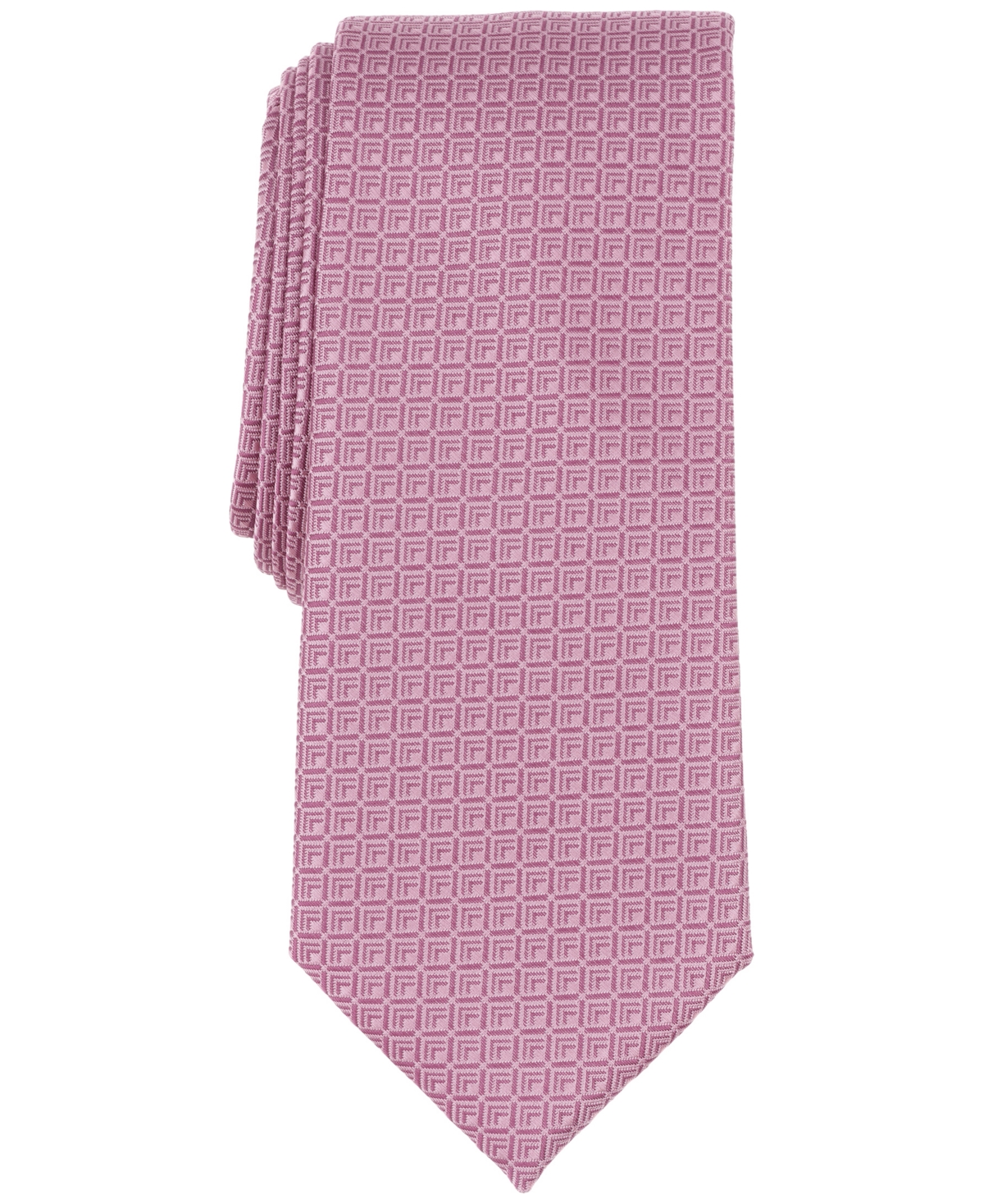 Alfani Men's Tahoe Geo-pattern Tie, Exclusively At Macy's In Rose