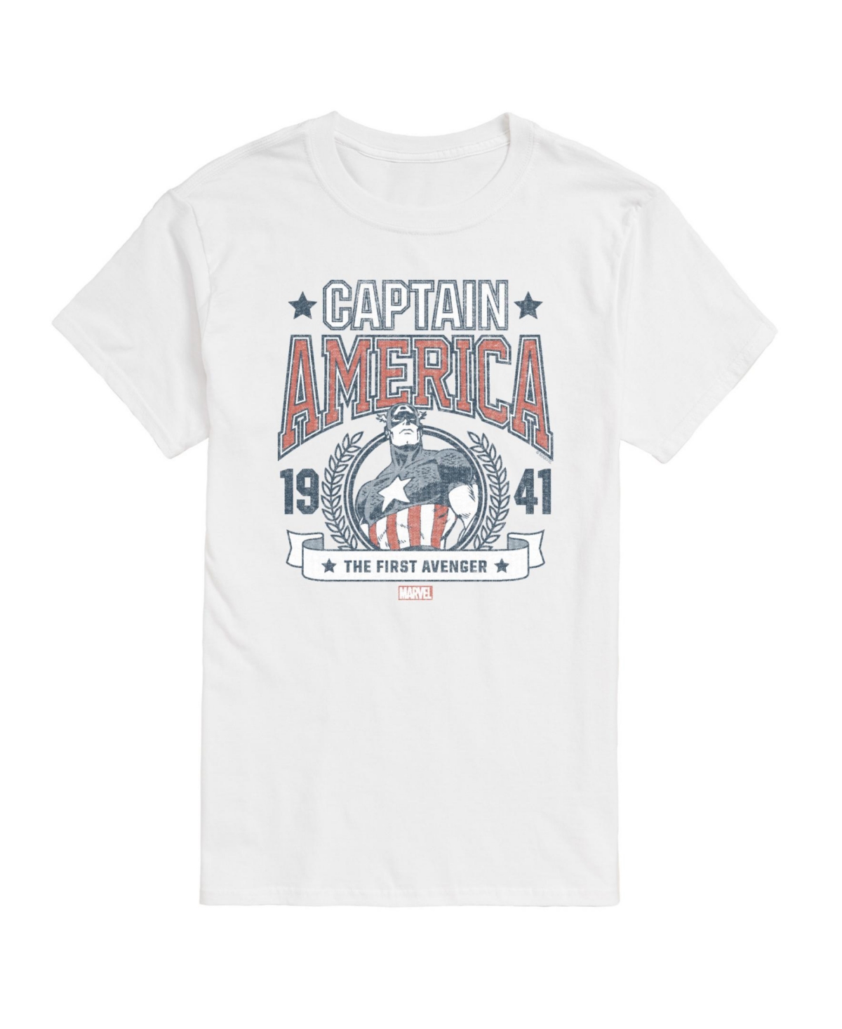 Airwaves Men's Captain America Short Sleeve T-shirt In White