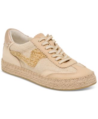 Dolce Vita - Women's Notice Beaded Lace-Up Low-Profile Espadrille Sneakers