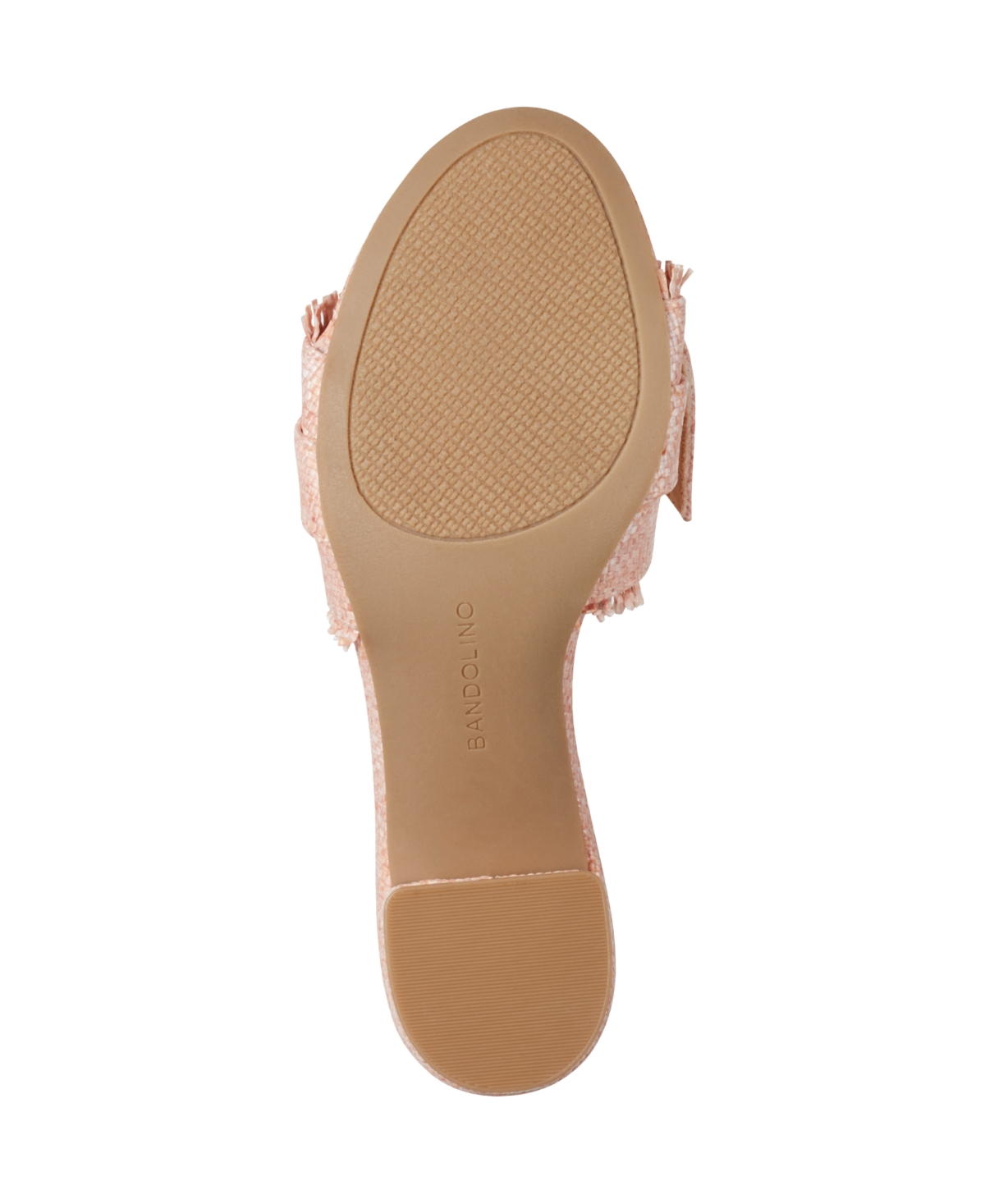 Shop Bandolino Women's Arden Raffia Knotted Bow Block Heel Sandals In Light Pink