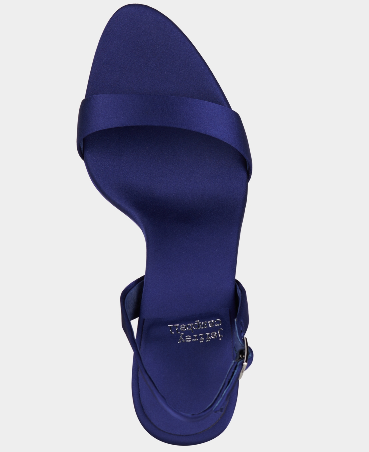 Jeffrey Campbell Go-getter Halter Stiletto Dress Sandals In Blue Satin