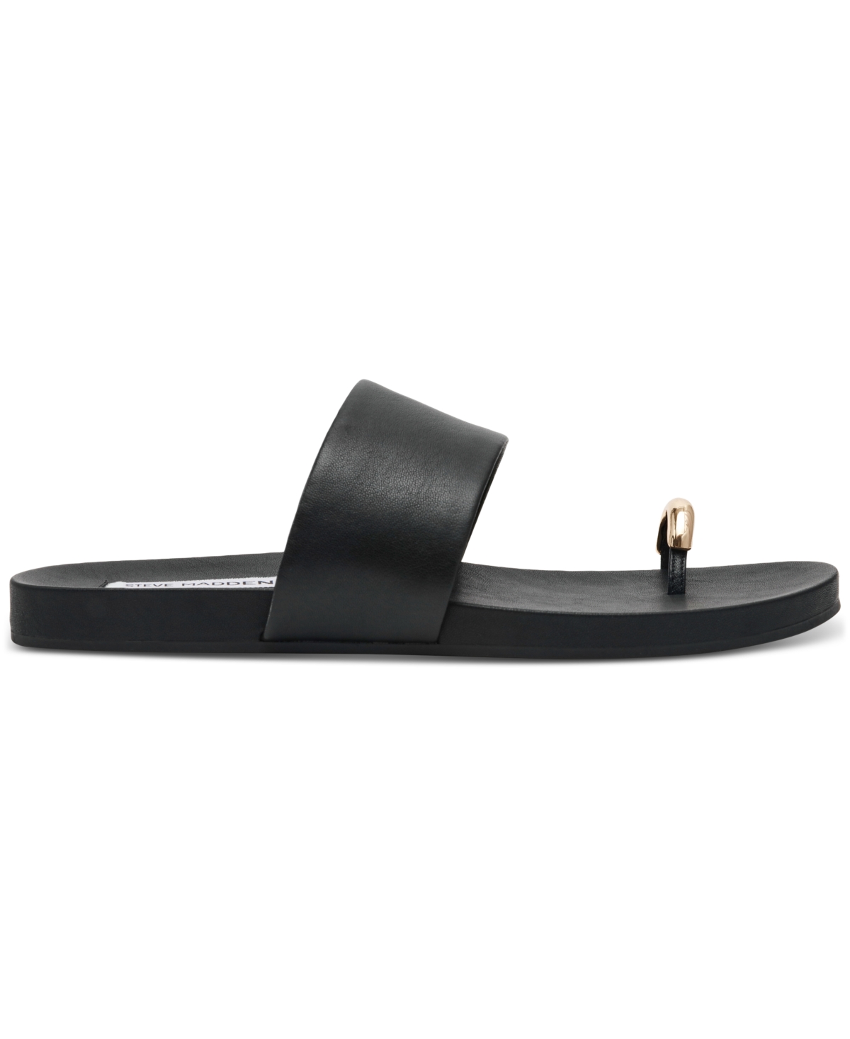 Steve Madden Women's Dove Toe-ring Sandals In Black Leather