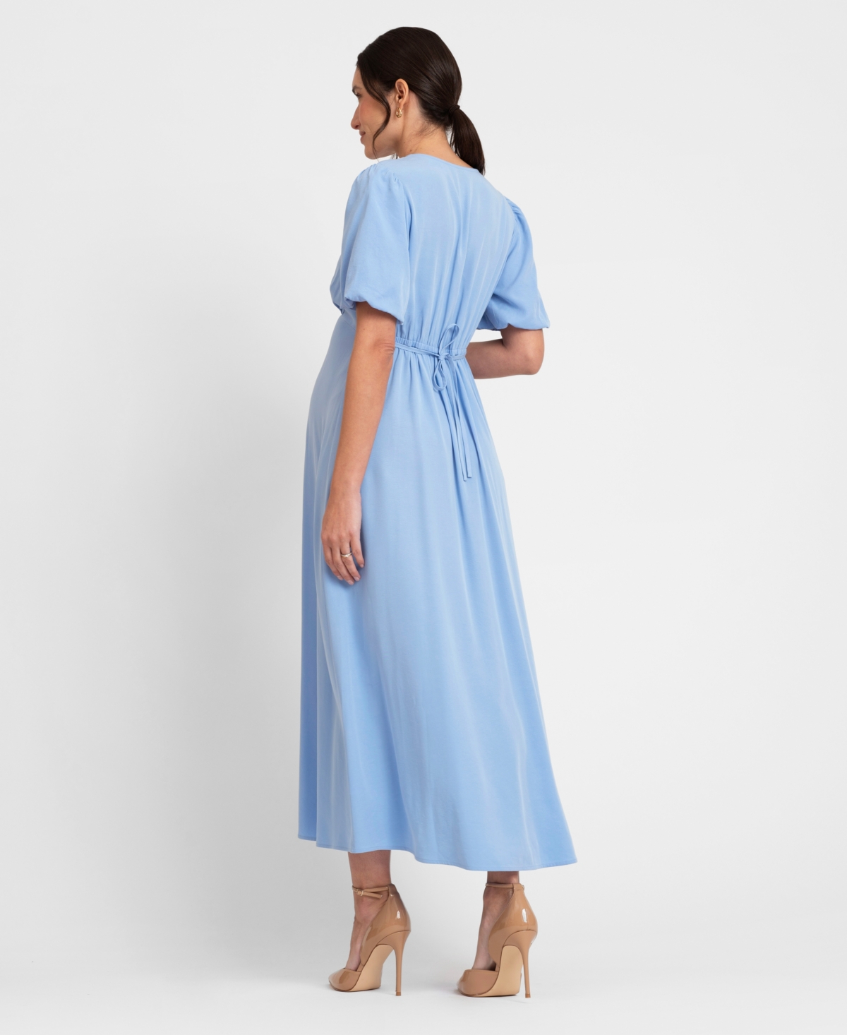SERAPHINE WOMEN'S MATERNITY BUTTON THROUGH V-NECK DRESS 